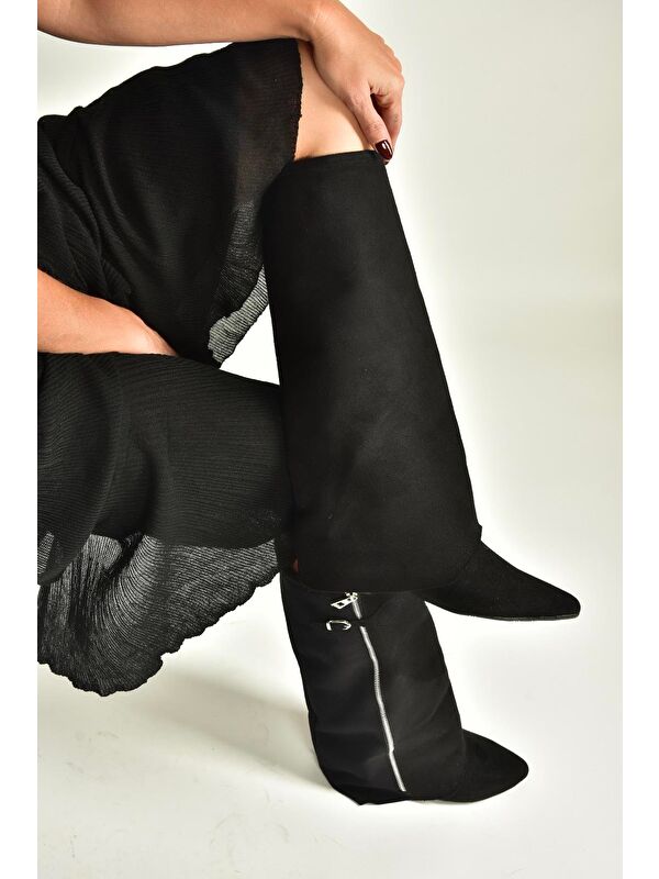 Siyah Kadın Çizme V380526402 - Görsel 4