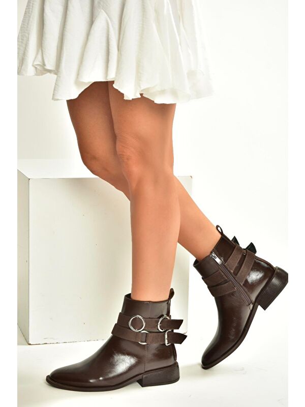 Kahverengi Kadın Bot V312362260 - Görsel 3