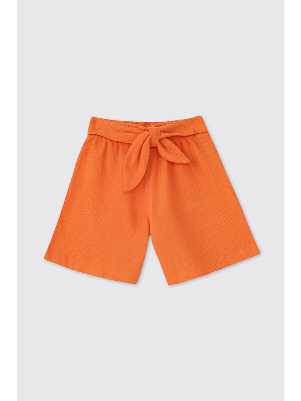 Panço Kız Çocuk Oranj Şort