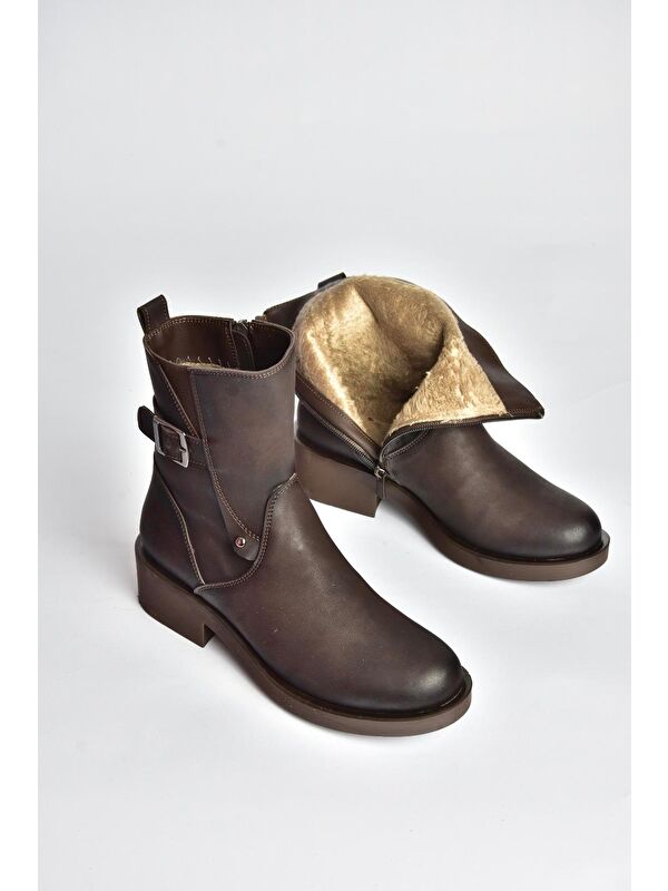 Kahverengi Kadın Bot V674121309 - Görsel 8