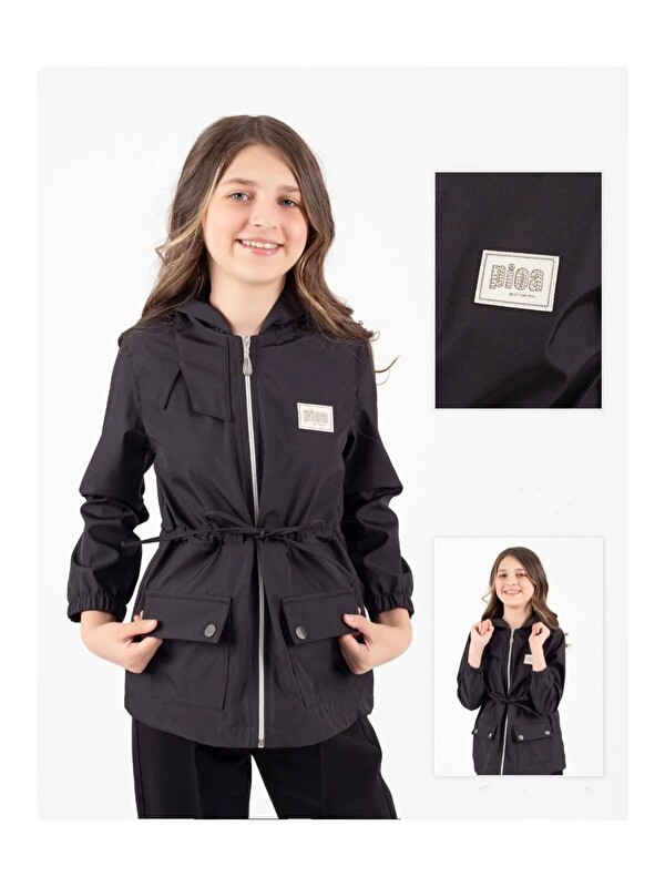 Mnk Baby & Kids Kız Çocuk Mevsimlik Su İtici Çıtçıt Kapamalı Cepli Yağmurluk M00752
