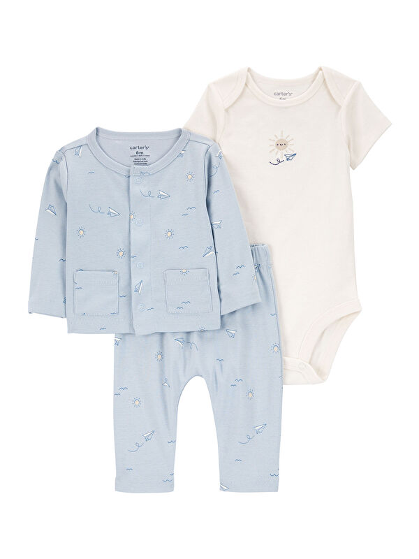 Carter's Erkek Bebek 3Lü Hırkalı Set