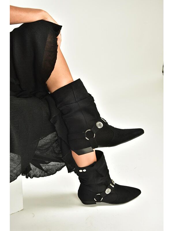 Siyah Kadın Bot V380519002 - Görsel 3