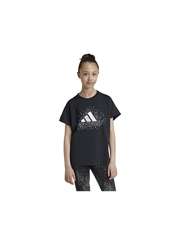 Adidas Jg Gl Tee Çocuk Günlük Tişört IW3284 Siyah