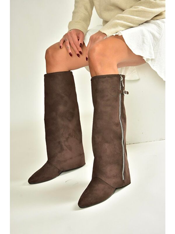 Kahverengi Kadın Çizme V380526402 - Görsel 4