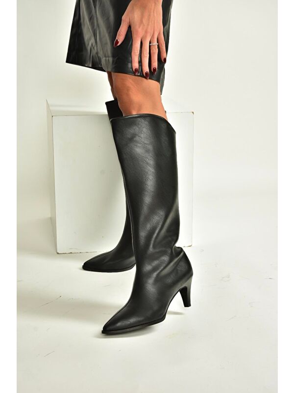Siyah Kadın Çizme V404021109 - Görsel 4