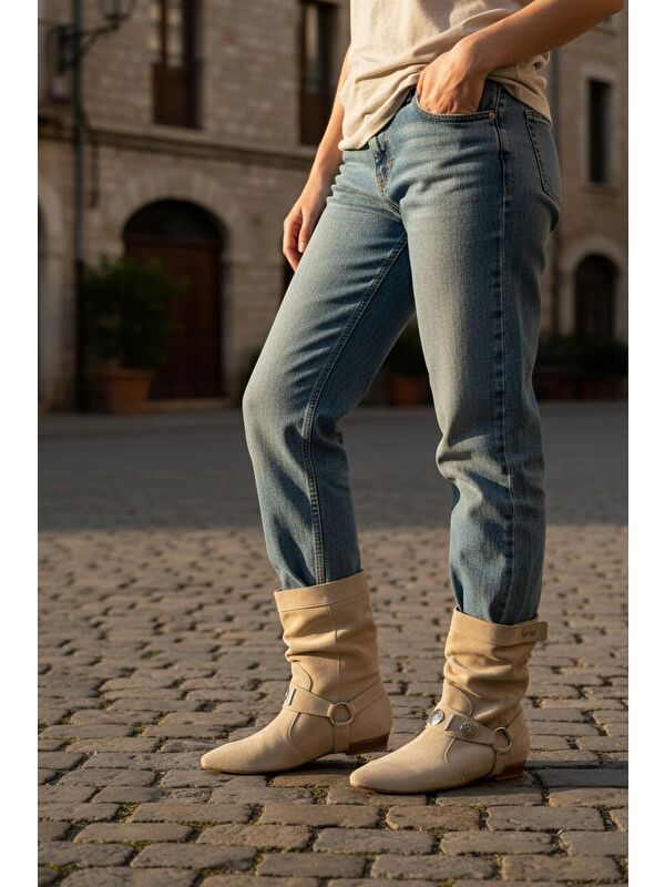 Bej Kadın Bot V380519002 - Görsel 3