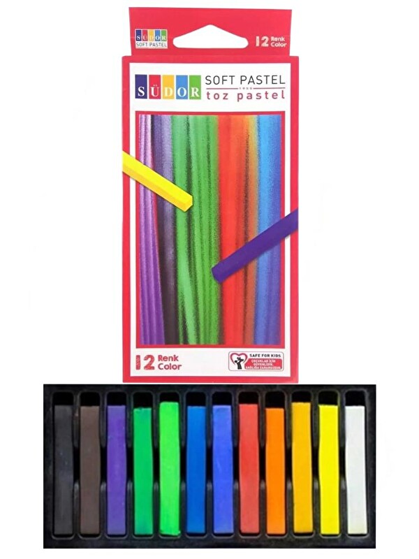 Artlantis Toz Pastel Boya 12 Renk 1 Paket Toz Soft Pastel Bıya 12 li Yumuşak Pastel Canlı Renkler Gölgeleme İç