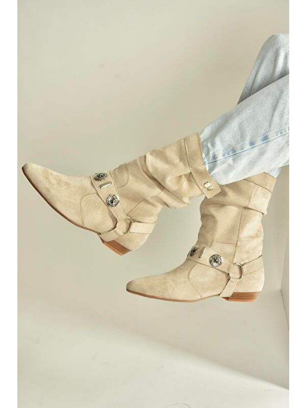 Bej Kadın Bot V380519002 - Görsel 5