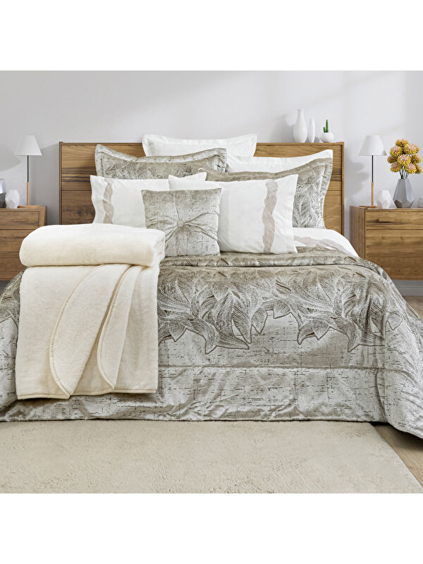 SCHAFER Home Leaf Çeyiz Seti 11 Parça-Krem