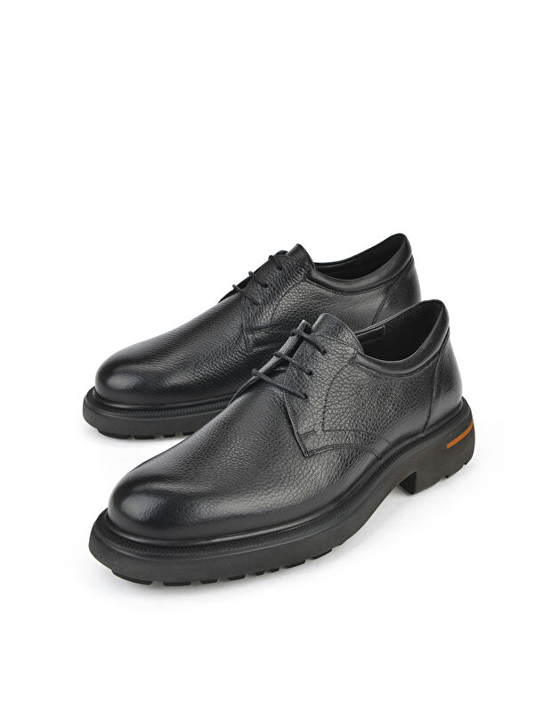 Erkek Hakiki Deri Ayakkabı 153745Z30410 Siyah - Görsel 6