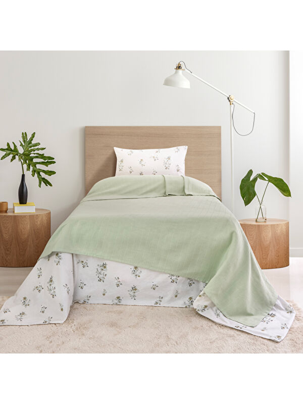 SCHAFER Home Hera Tek Kişilik Pike Takımı 3 Parça-Yeşil