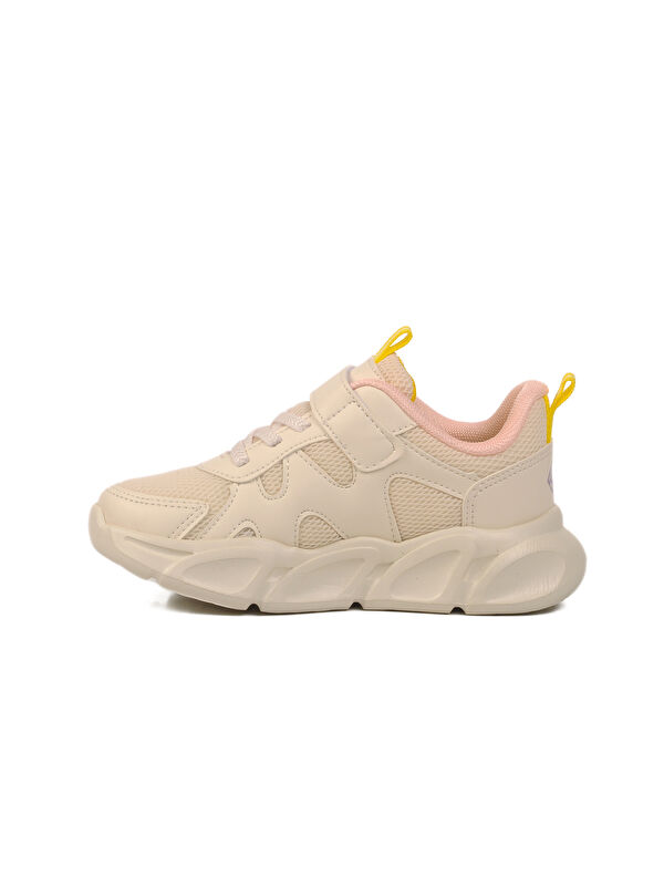 Krem Cırtlı Hafif Unisex Çocuk Spor Ayakkabı 1884 P - Görsel 3