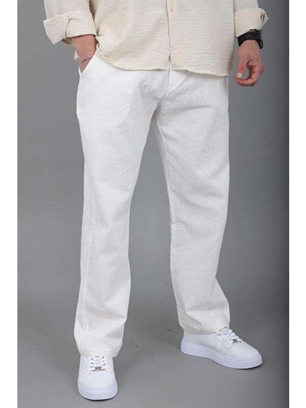 Stilkombin Yıkamalı Keten Baggy Pantolon SPR 2313_0445
