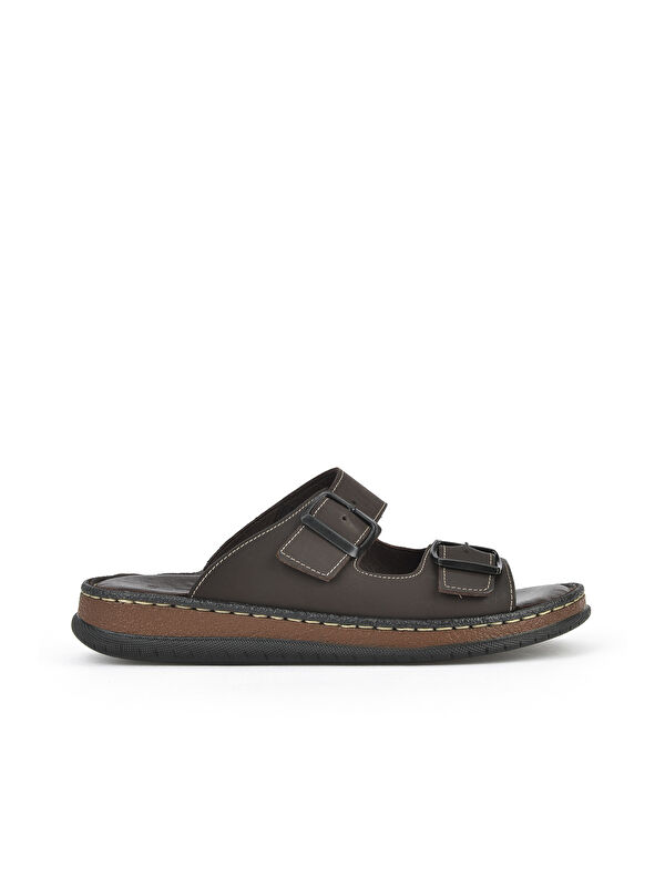 Ziya Ayakkabi Kahverengi Ziya Ayakkabi Hakiki Erkek Deri Terlik 1511045ZS1