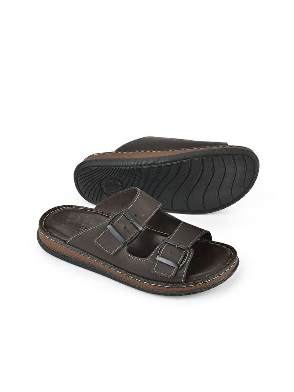 Ziya Ayakkabi Kahverengi Ziya Ayakkabi Hakiki Erkek Deri Terlik 1511045ZS1