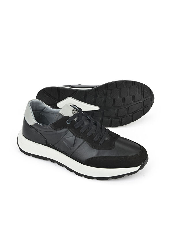 Erkek Hakiki Deri Sneaker 1531037Z2417 Siyah - Görsel 5