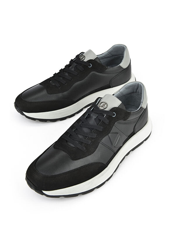 Erkek Hakiki Deri Sneaker 1531037Z2417 Siyah - Görsel 6