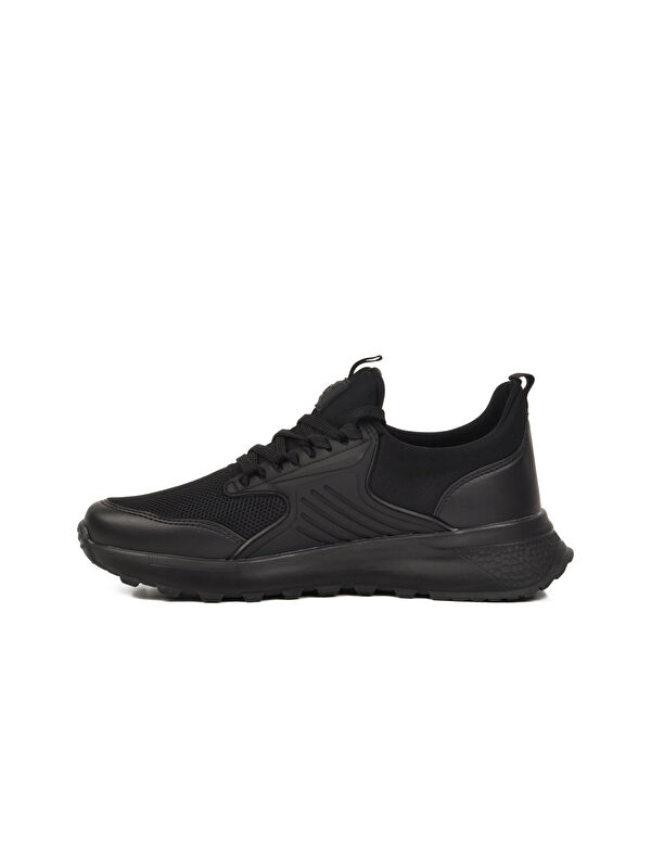 Siyah Fileli Hafif Erkek Spor Ayakkabı Disc M - Görsel 3