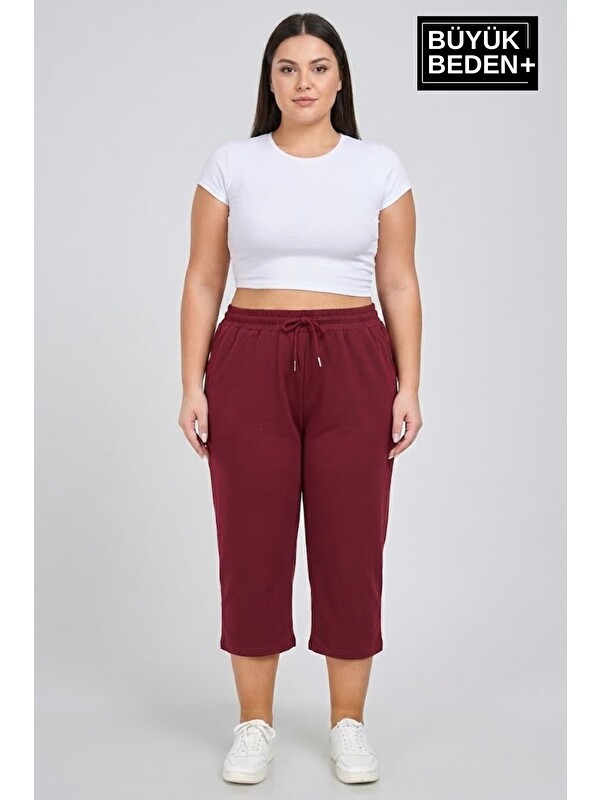 Süperlife Kadın Büyük Beden Şort 3XL-6XL Rahat Kesim Diz Altı Günlük Şort-SPR26BSRK591