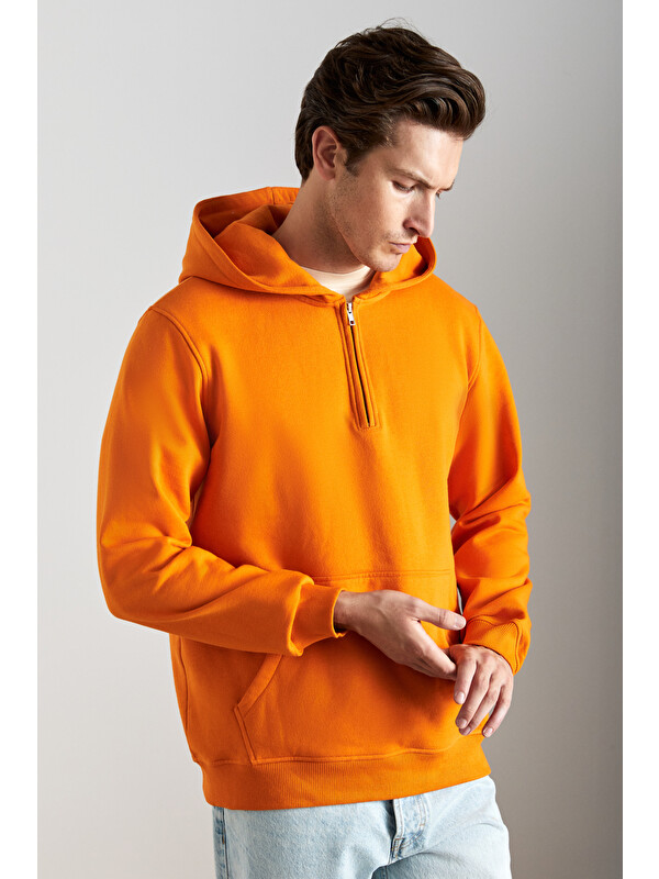 GRIMELANGE CADE Erkek Pamuk TURUNCU Sweatshirt