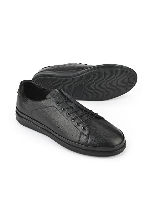 Erkek Hakiki Deri Ayakkabı 1511025Z2028 Siyah - Görsel 5