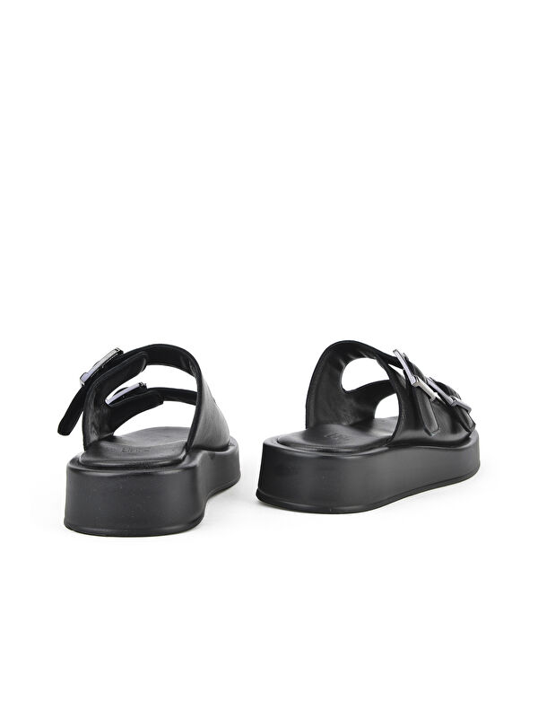 Kadın Hakiki Deri Terlik 1511032Z5009 Siyah - Görsel 4