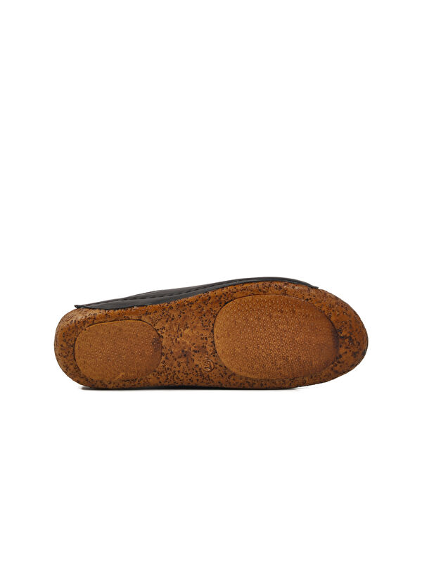 Siyah Hakiki Deri Kadın Terlik 002 Z - Görsel 6