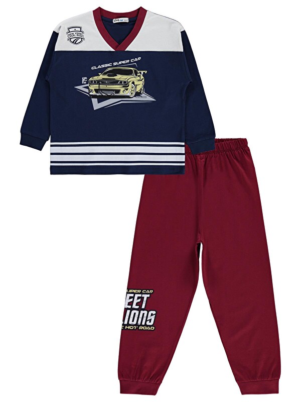 Civil Boys Araba Baskılı 6-9 Yaş Pijama Takımı - Lacivert