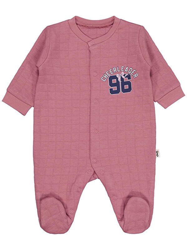 Civil Baby 96 Nakışlı 1-9 Ay Tulum - Pembe 9-12 Ay