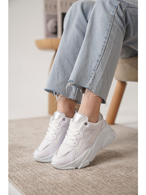 D383 Günlük Ortopedik Kadın Sneaker Spor Ayakkabı - Görsel 4