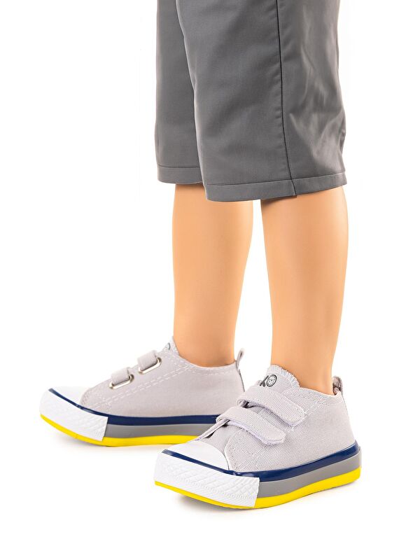 Linen Cırtlı Erkek Bebek Keten Spor Ayakkabı - Görsel 3