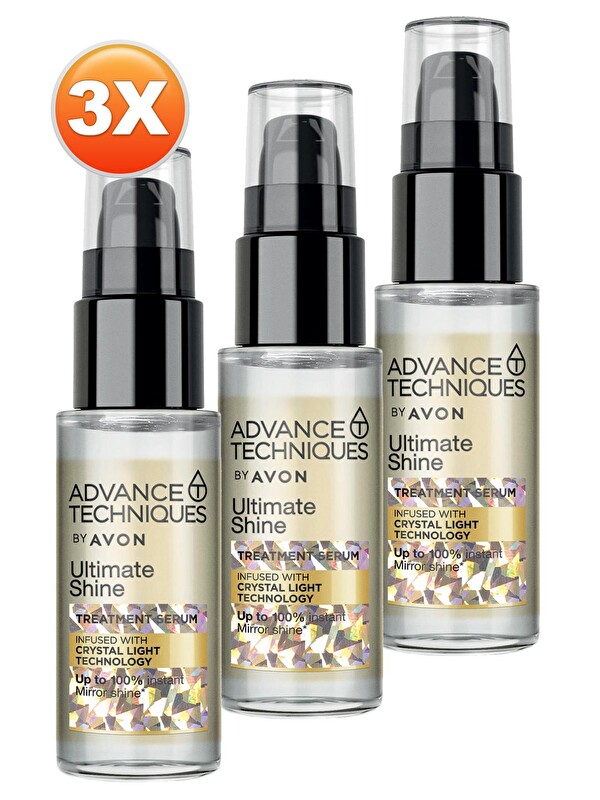 AVON Advance Techniques Parlaklık Veren Saç Serumu 30 Ml. Üçlü Set