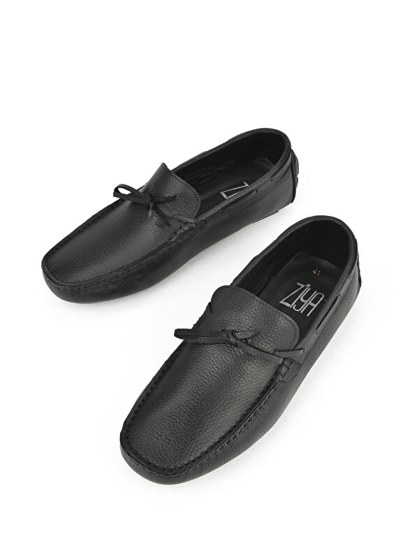 Erkek Hakiki Deri Ayakkabı 151986Z4274 Siyah - Görsel 6