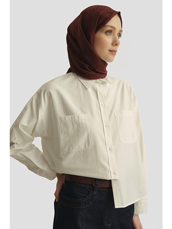 ARMİNE Oversize Gömlek 25Yh3667 Beyaz