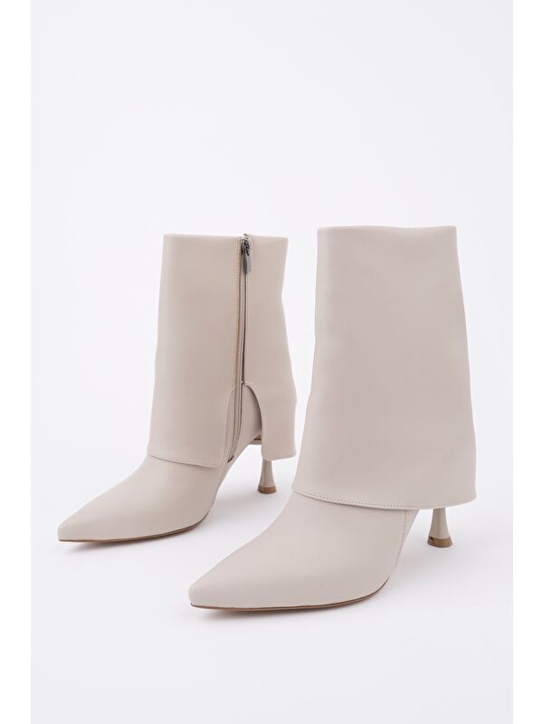 MARLA Sivri Burun İnce Topuklu Fermuarlı Kadın Bot - Görsel 3