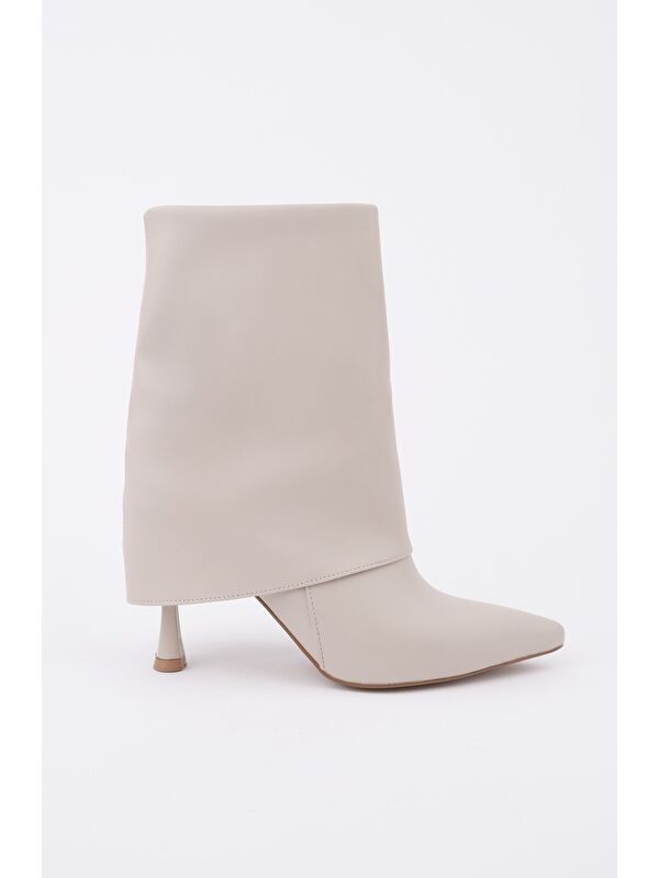 MARLA Sivri Burun İnce Topuklu Fermuarlı Kadın Bot - Görsel 4