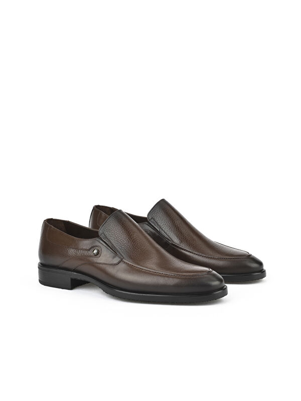 Erkek Hakiki Deri Ayakkabı 153745Z80172 Kahve - Görsel 3