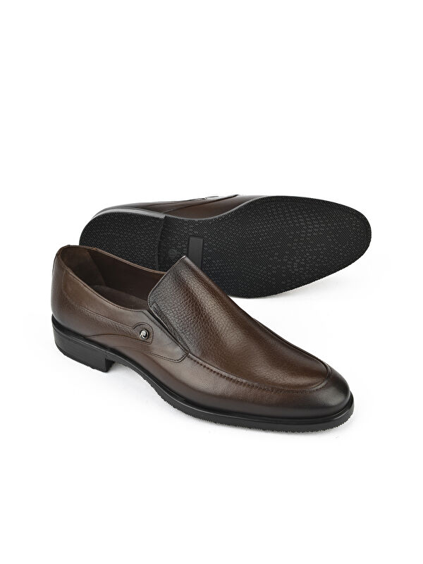 Erkek Hakiki Deri Ayakkabı 153745Z80172 Kahve - Görsel 5