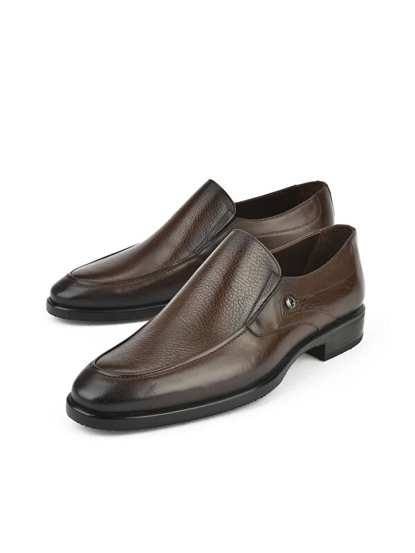 Erkek Hakiki Deri Ayakkabı 153745Z80172 Kahve - Görsel 6