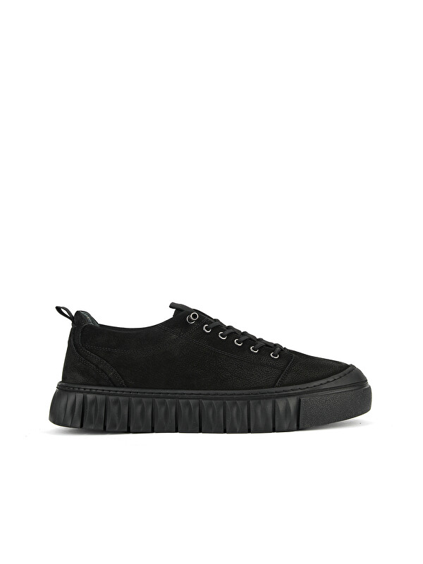 Ziya Ayakkabı Erkek Hakiki Deri Sneaker 1631040ZK2609 Siyah