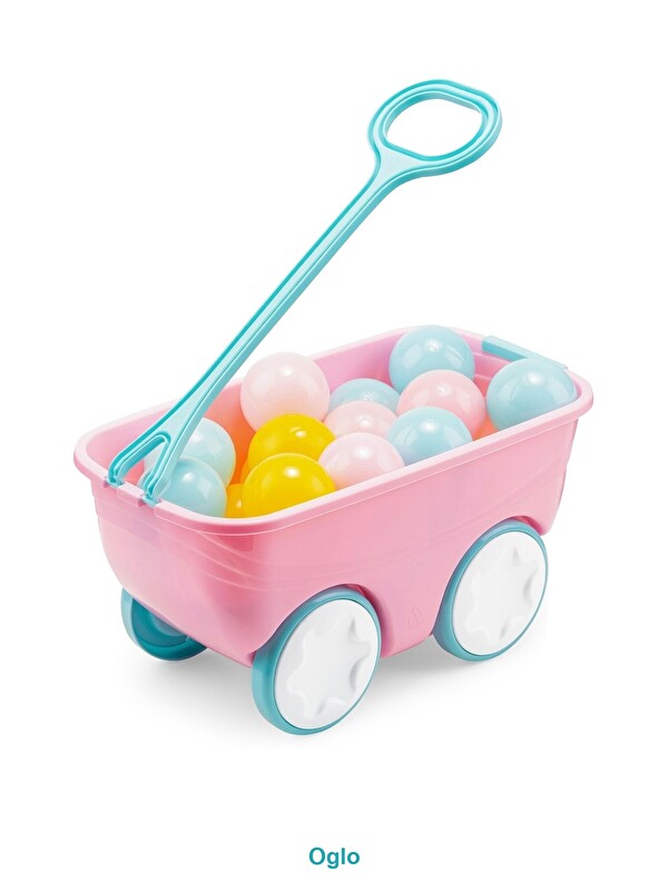 Oglo Gezgin Vagon Oyun Seti 24 Adet 7 cm Renkli Top Pembe