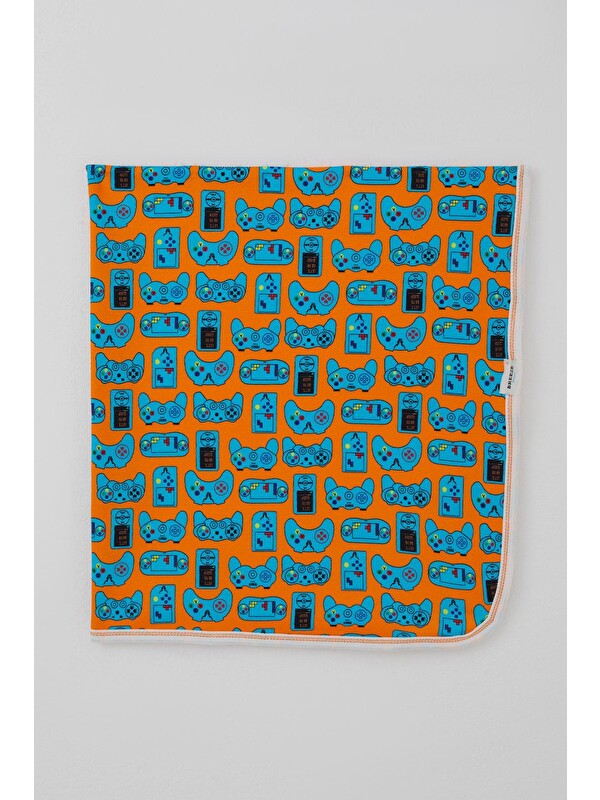 Breeze Yenidoğan Bebek Battaniyesi Oyun Kumandalı Mini Oyuncu Turuncu (76 X 87 Cm)