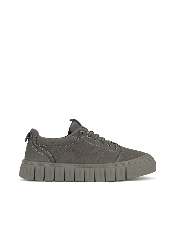 Ziya Ayakkabı Erkek Hakiki Deri Sneaker 1631040ZK2609 Gri