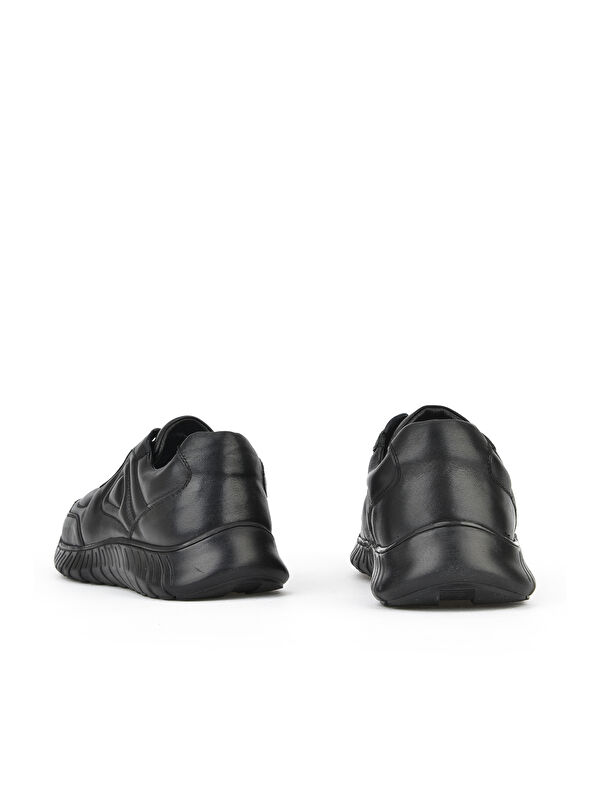 Erkek Hakiki Deri Konfor Ayakkabı 151123Z2500 Siyah - Görsel 4