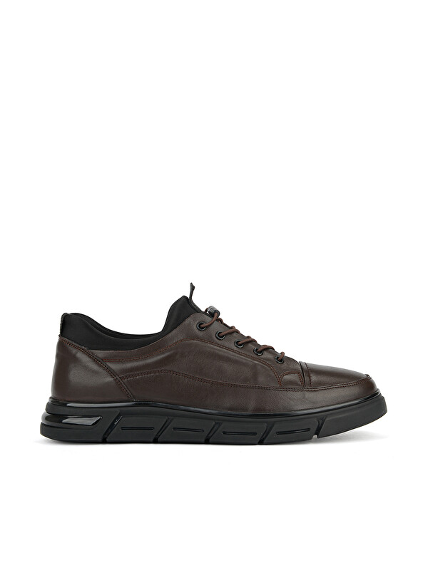 Ziya Ayakkabı Erkek Hakiki Deri Sneaker 1631053Z1822 Kahve