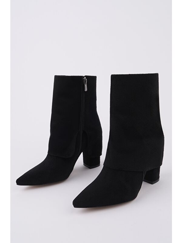 İMPERA Sivri Burun Kalın Topuklu Fermuarlı Kadın Bot - Görsel 7