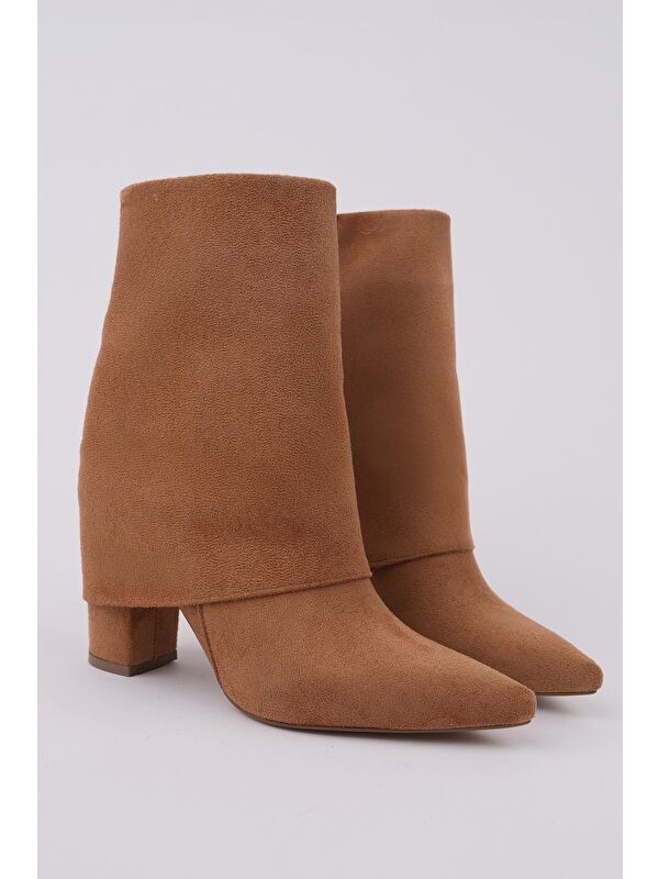 İMPERA Sivri Burun Kalın Topuklu Fermuarlı Kadın Bot - Görsel 3
