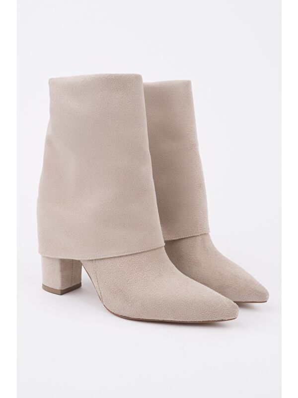 İMPERA Sivri Burun Kalın Topuklu Fermuarlı Kadın Bot - Görsel 2