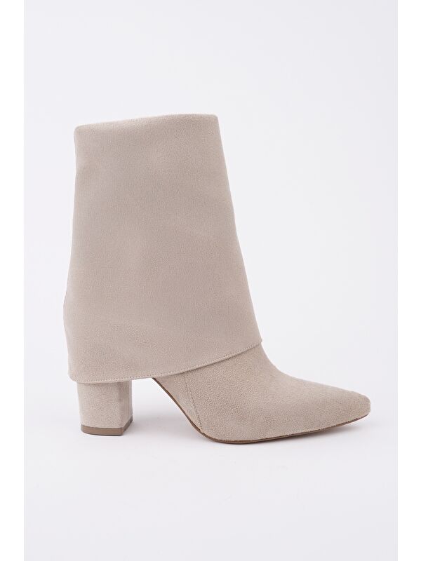İMPERA Sivri Burun Kalın Topuklu Fermuarlı Kadın Bot - Görsel 3
